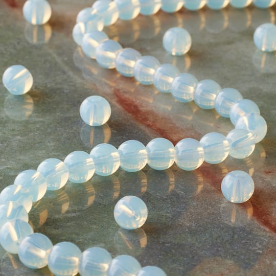 Glass Opal Round Beads by Bead Landing™